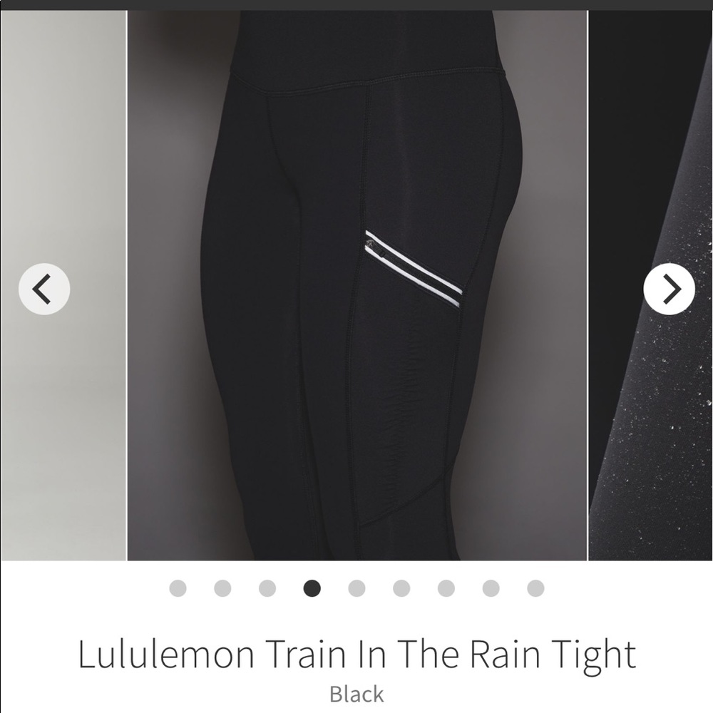 LULULEMON train in the rain size 6 28” black